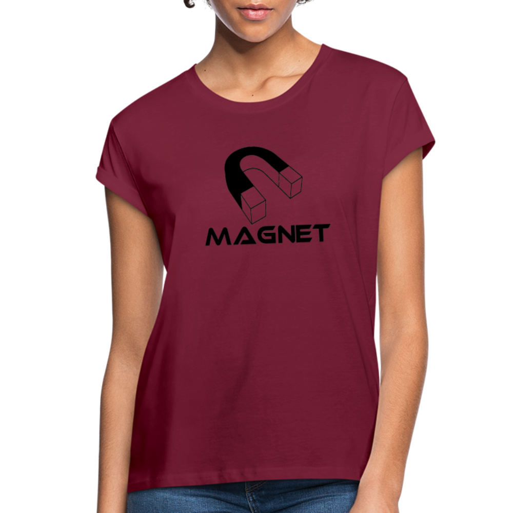 Magnet Women's Relaxed Fit T-Shirt - burgundy