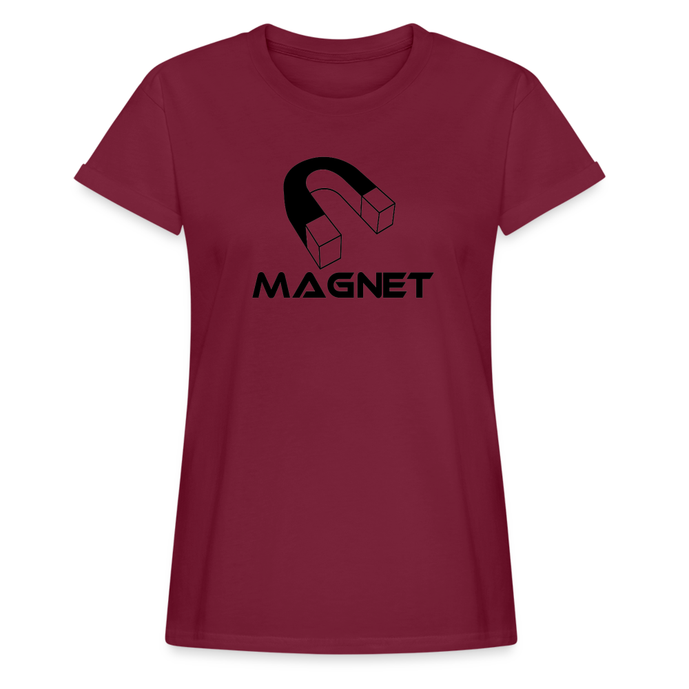 Magnet Women's Relaxed Fit T-Shirt - burgundy