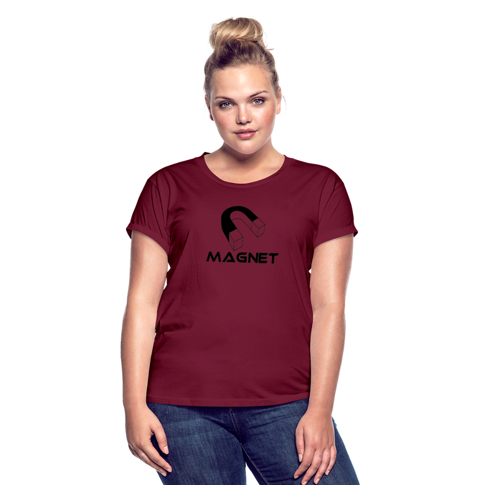 Magnet Women's Relaxed Fit T-Shirt - burgundy