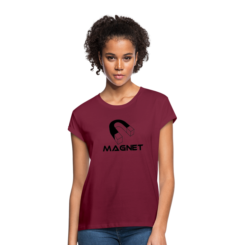 Magnet Women's Relaxed Fit T-Shirt - burgundy