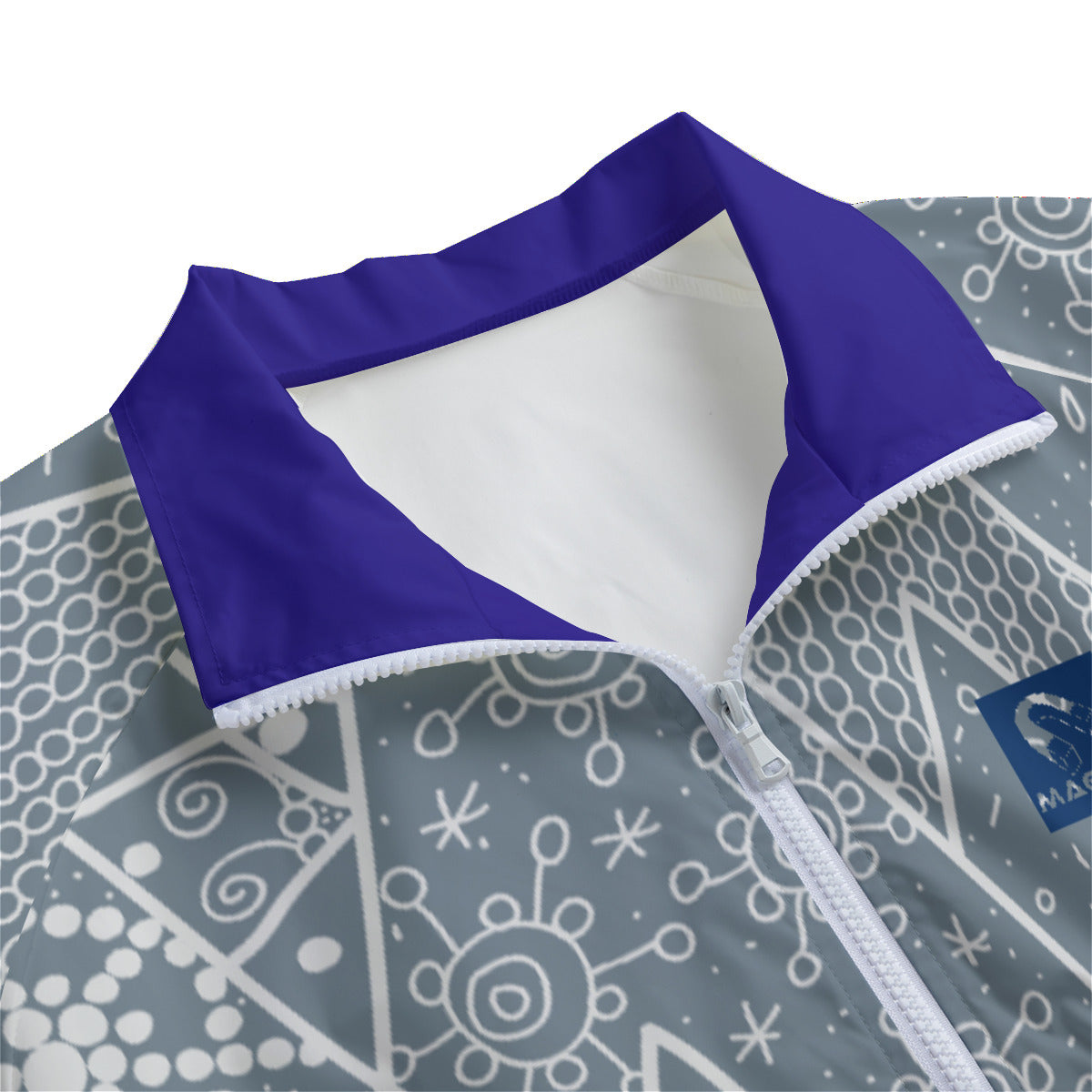 MAGNET 80s All-Over Print Women's Lapel Collar Jacket With Waist Elastic