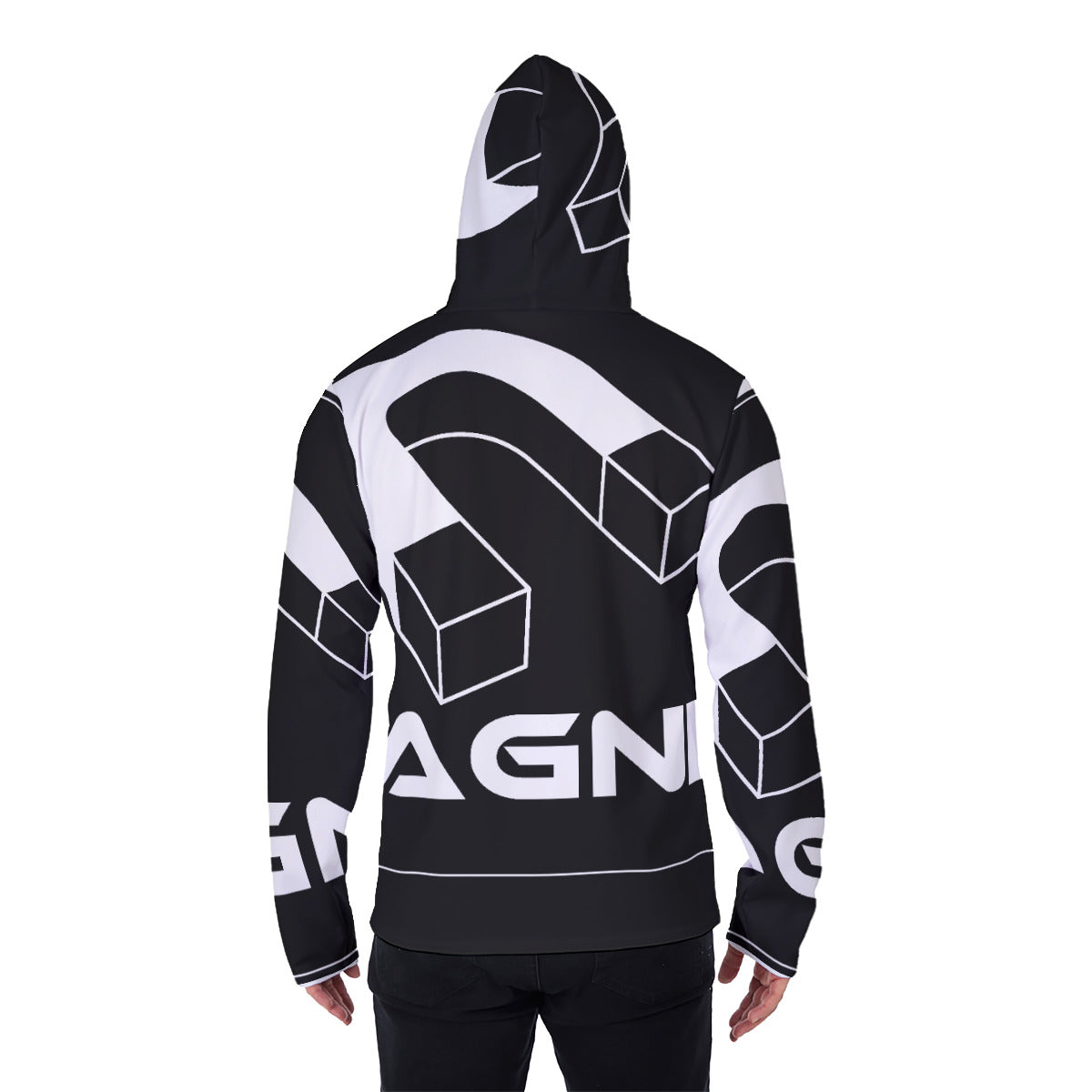 Magnet Men's Pullover Hoodie With Mask