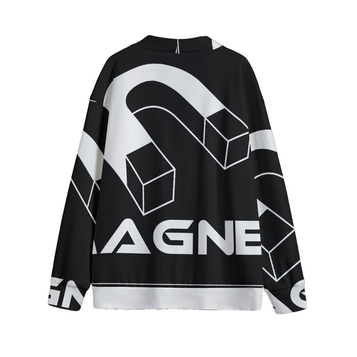 MAGNET Unisex V-neck Knitted Fleece Cardigan With Button Closure