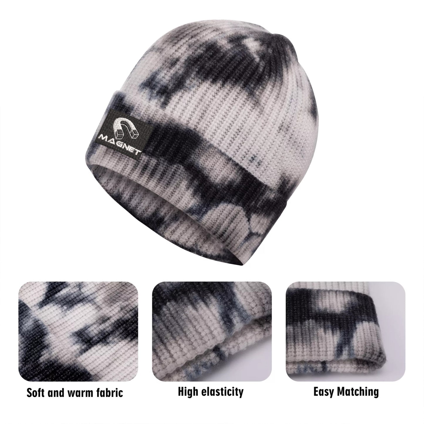 Magnet Embroidered Knitted Hats