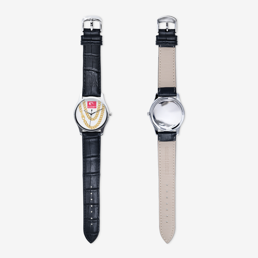 Magnet Classic Fashion Unisex Print Black Quartz Watch - Magnetdrip