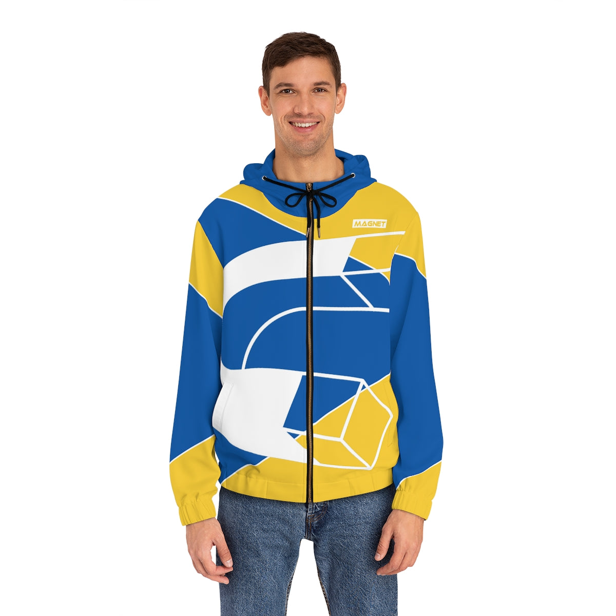 Magnet Cali Men's Full-Zip Hoodie (AOP)