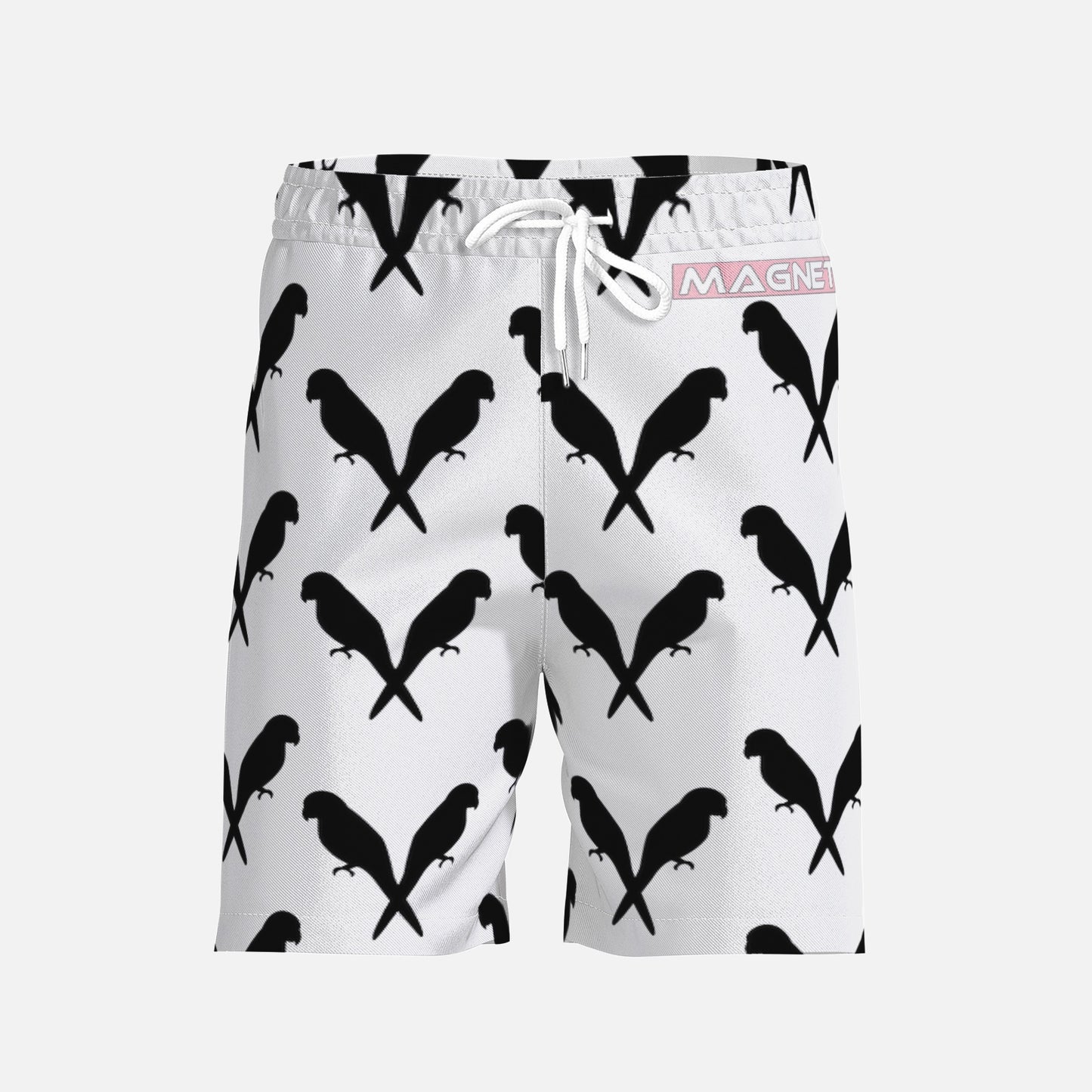 Magnet lover bird Men's All-over Print Beach Shorts