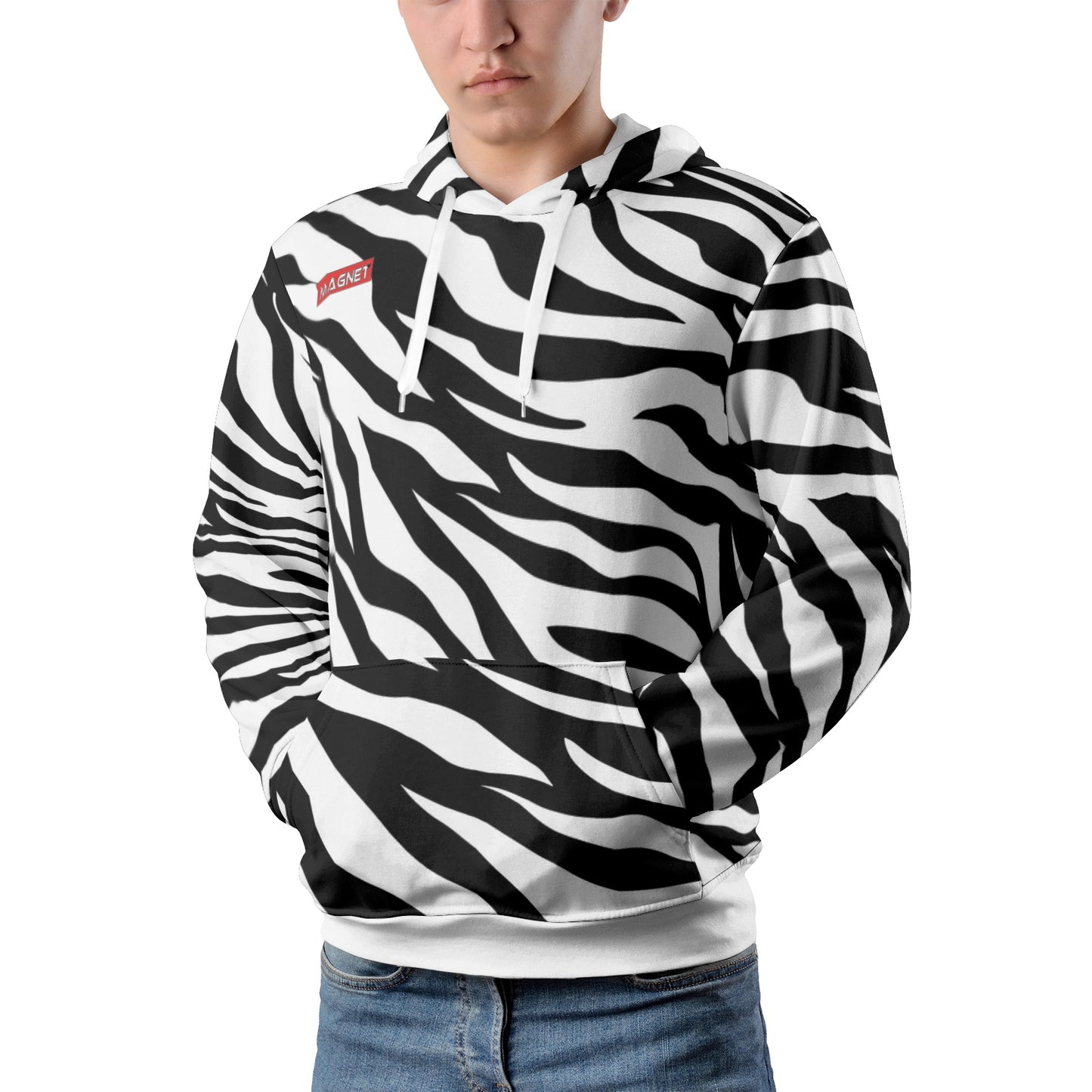 Magnet Zebra Men's Pullover Hoodies