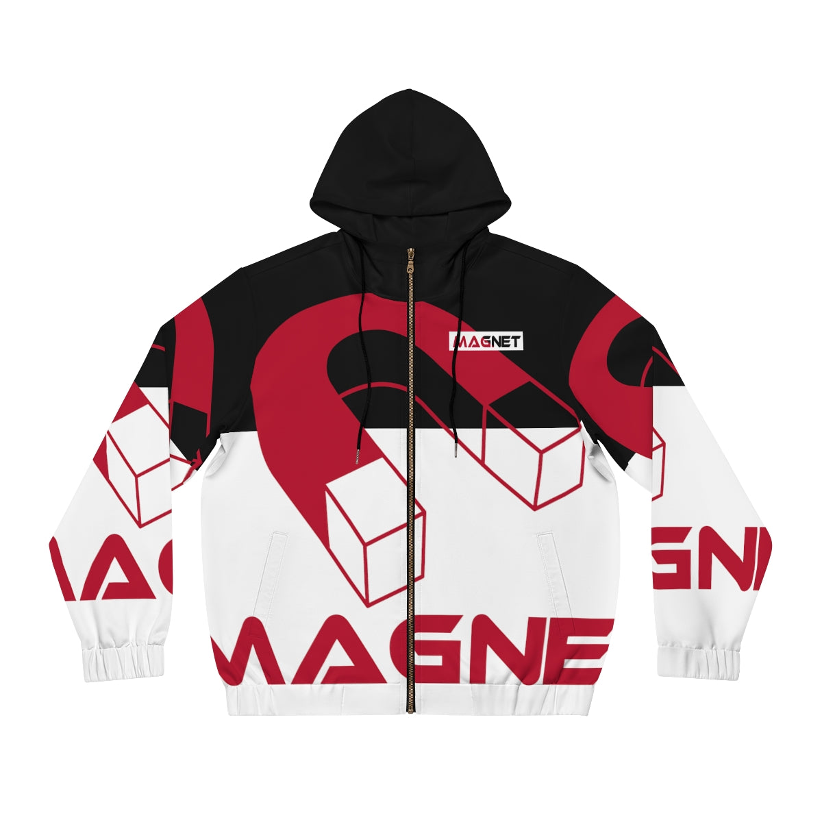 Magnet Split Men's Full-Zip Hoodie (AOP)