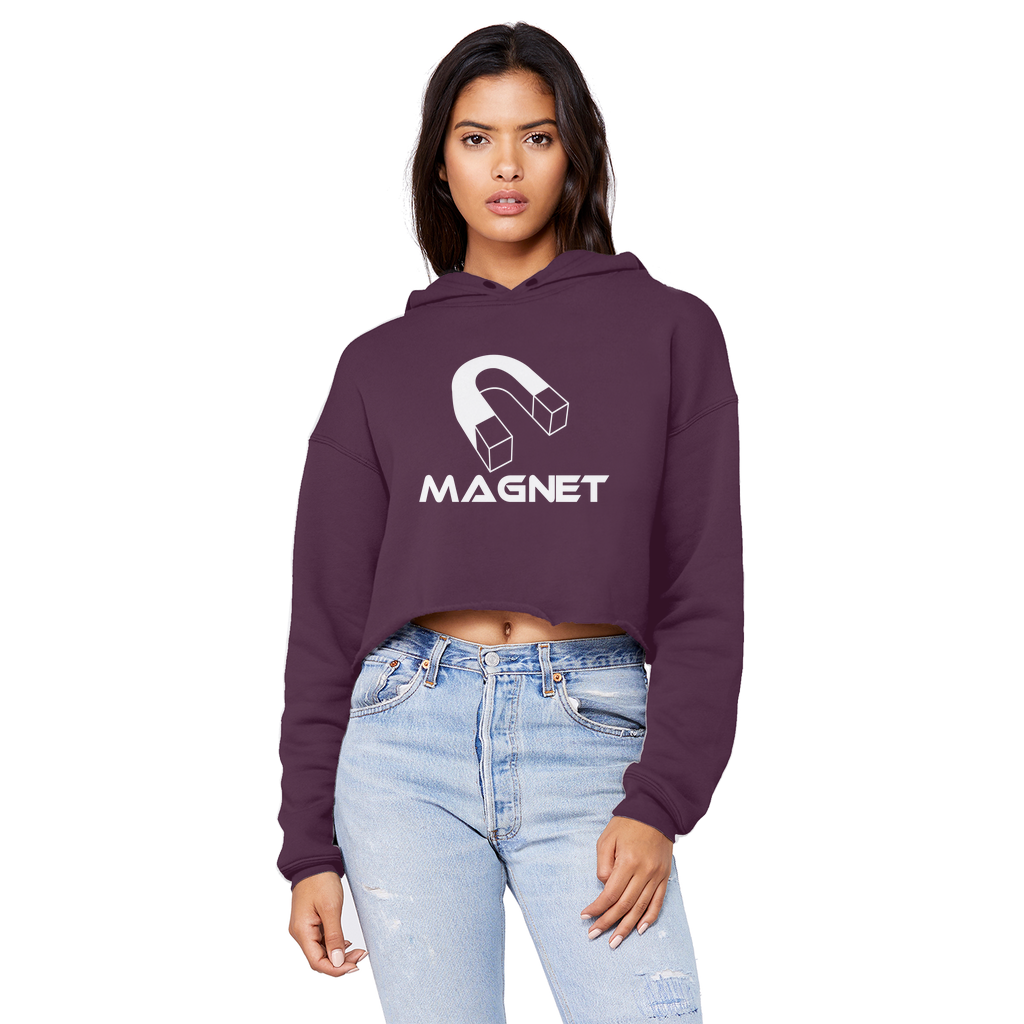 MAGNET Unisex Cropped Raw Edge Boyfriend Hoodie