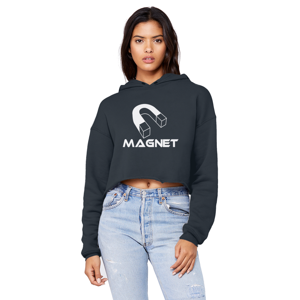 MAGNET Unisex Cropped Raw Edge Boyfriend Hoodie