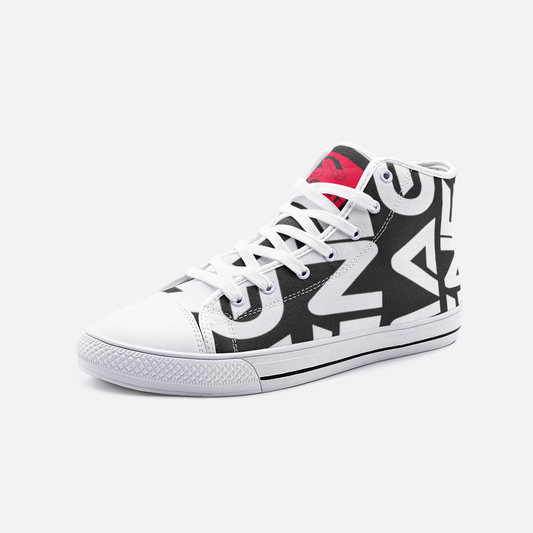 Magnet Palabras Unisex High Top Canvas Shoes - Magnetdrip