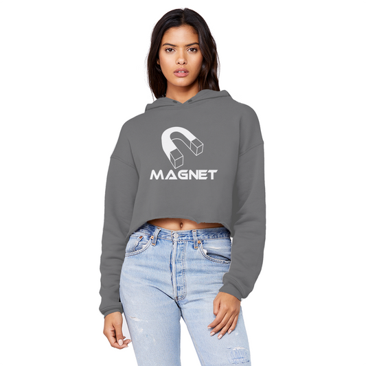MAGNET Unisex Cropped Raw Edge Boyfriend Hoodie