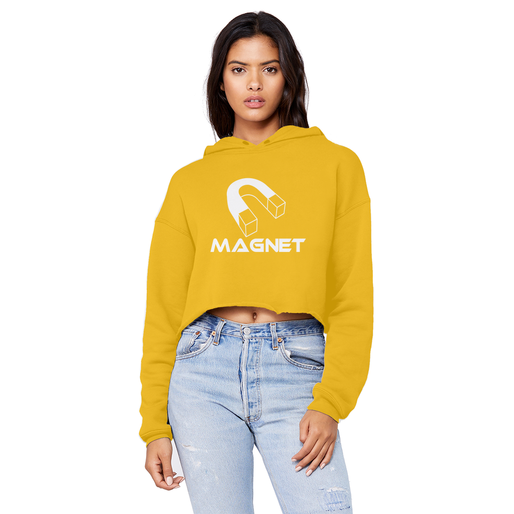 MAGNET Unisex Cropped Raw Edge Boyfriend Hoodie