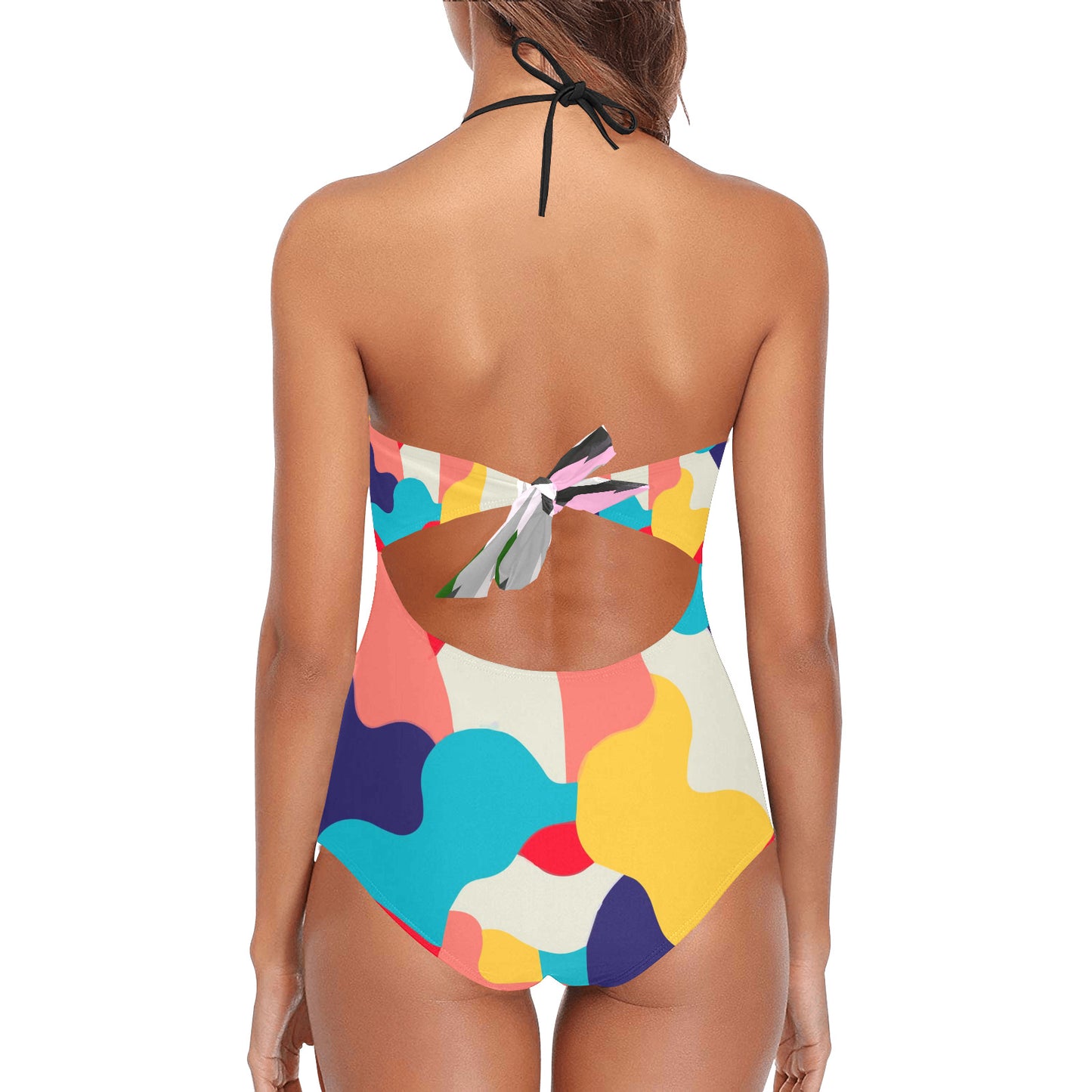 Lace Band Embossing Swimsuit (S15)