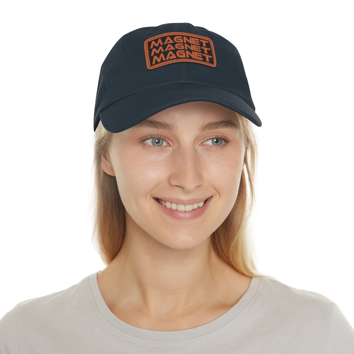 Magnet on my mind Dad Hat with Leather Patch
