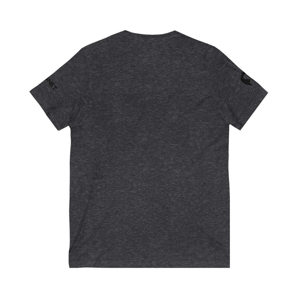 Magnet centered Unisex Jersey Short Sleeve V-Neck Tee - Magnetdrip