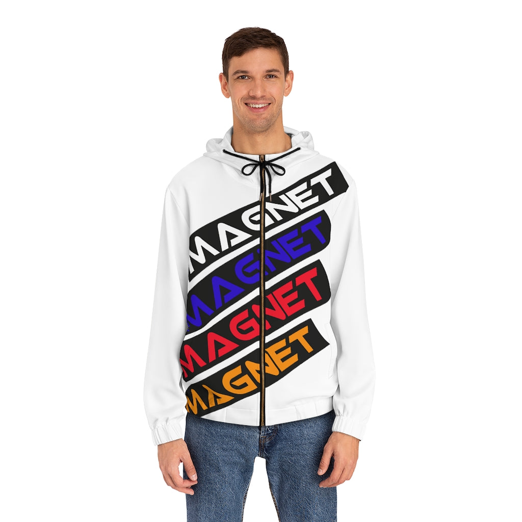 Magnet All Stripes Men's Full-Zip Hoodie (AOP)