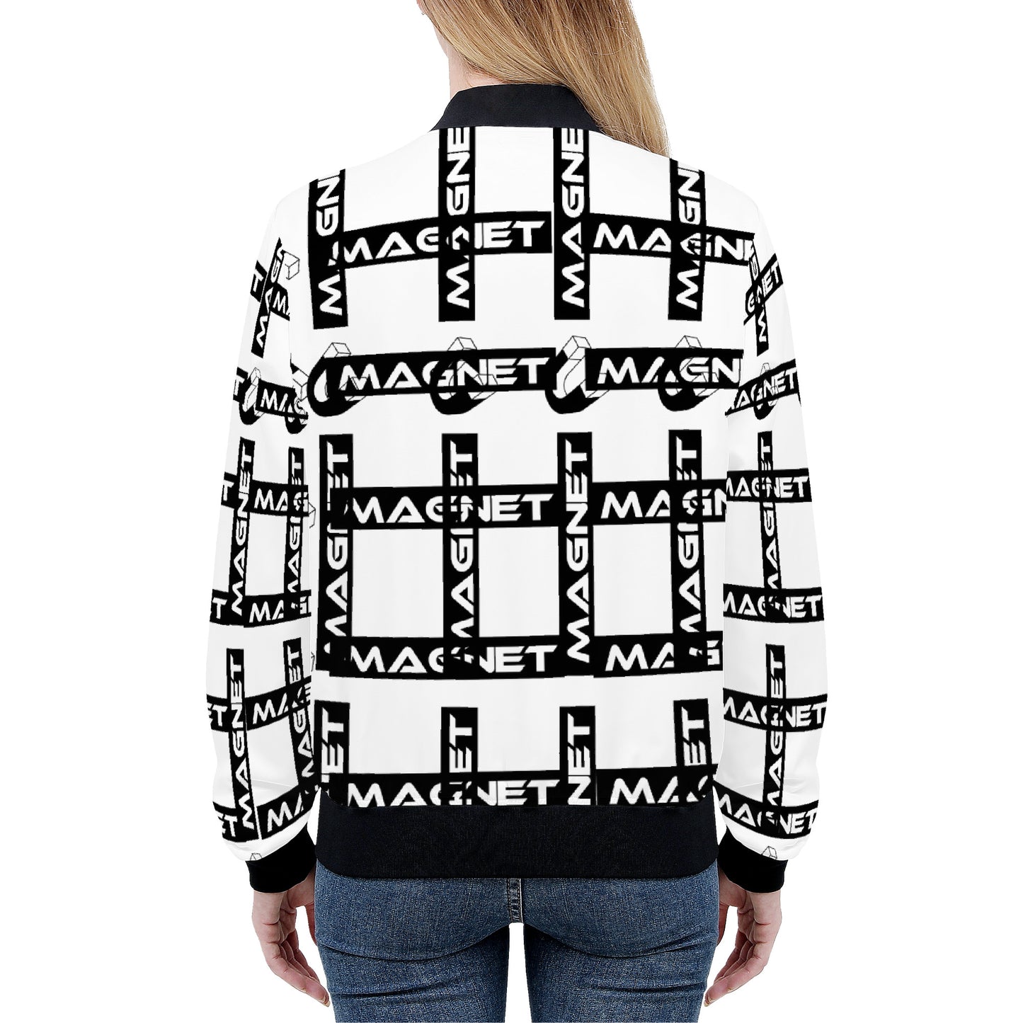 Magnet Plaid not Played Women's Bomber Jacket