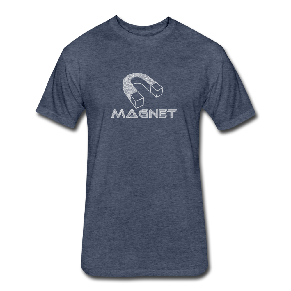 MagnetFitted Cotton/Poly T-Shirt by Next Level - heather navy