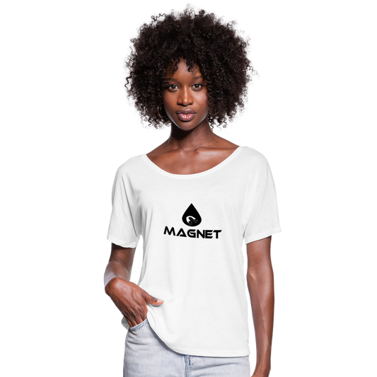Magnet Drip Women’s Flowy T-Shirt - white