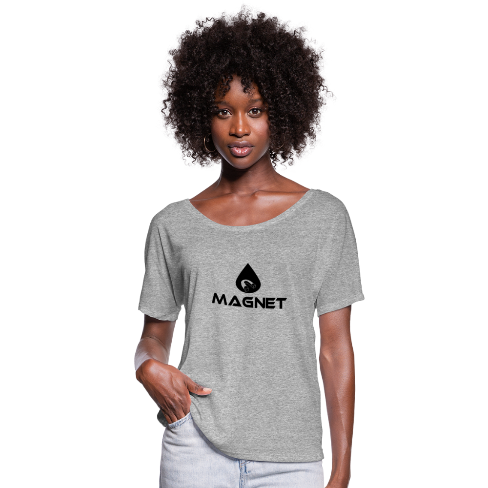 Magnet Drip Women’s Flowy T-Shirt - heather gray