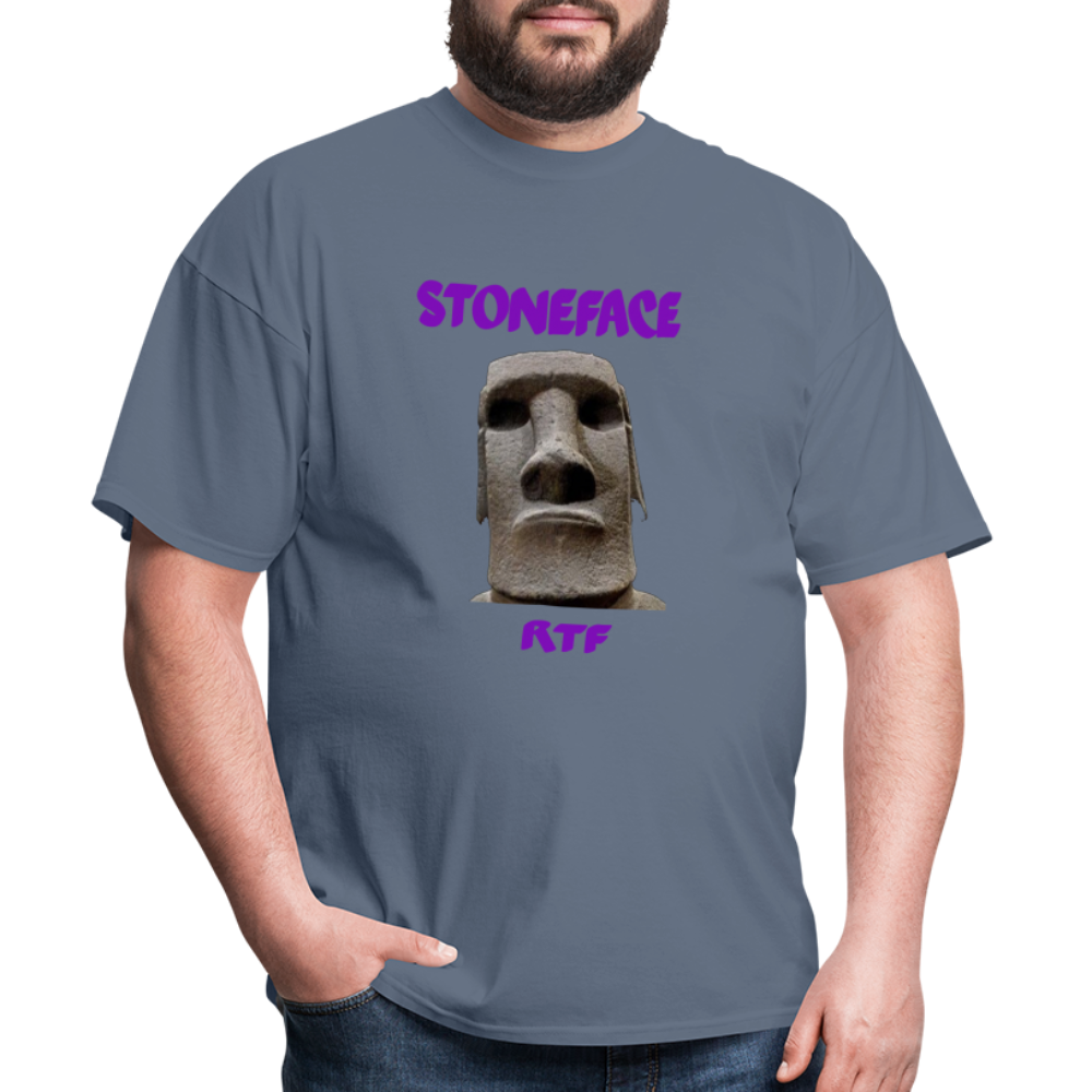 Rtf Stone Face Unisex Classic T-Shirt - denim