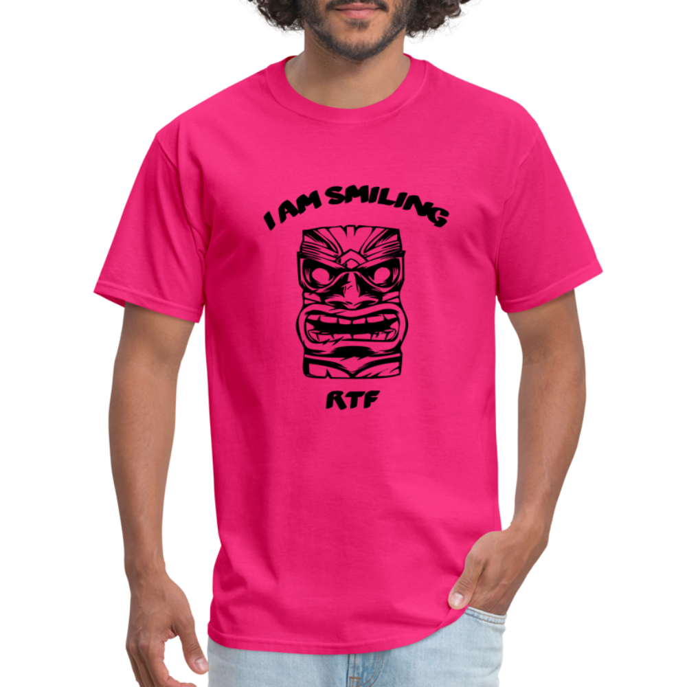 Rtf I am Smiling Unisex Classic T-Shirt - fuchsia