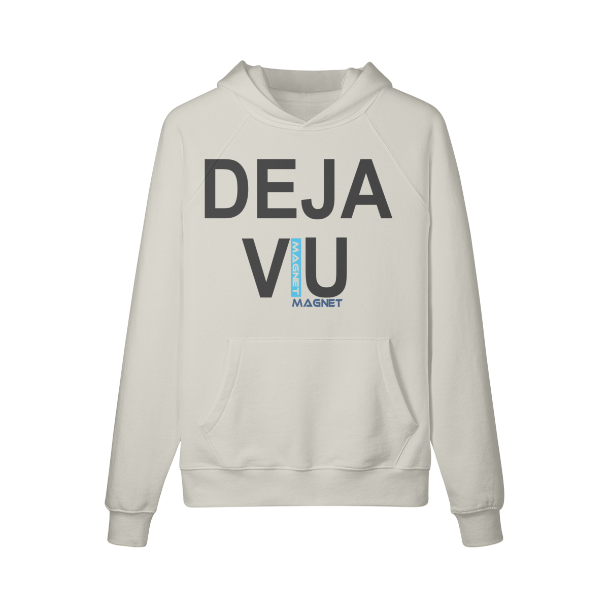 Magnet GREY deja vu Unisex Fleece-lined Hoodie