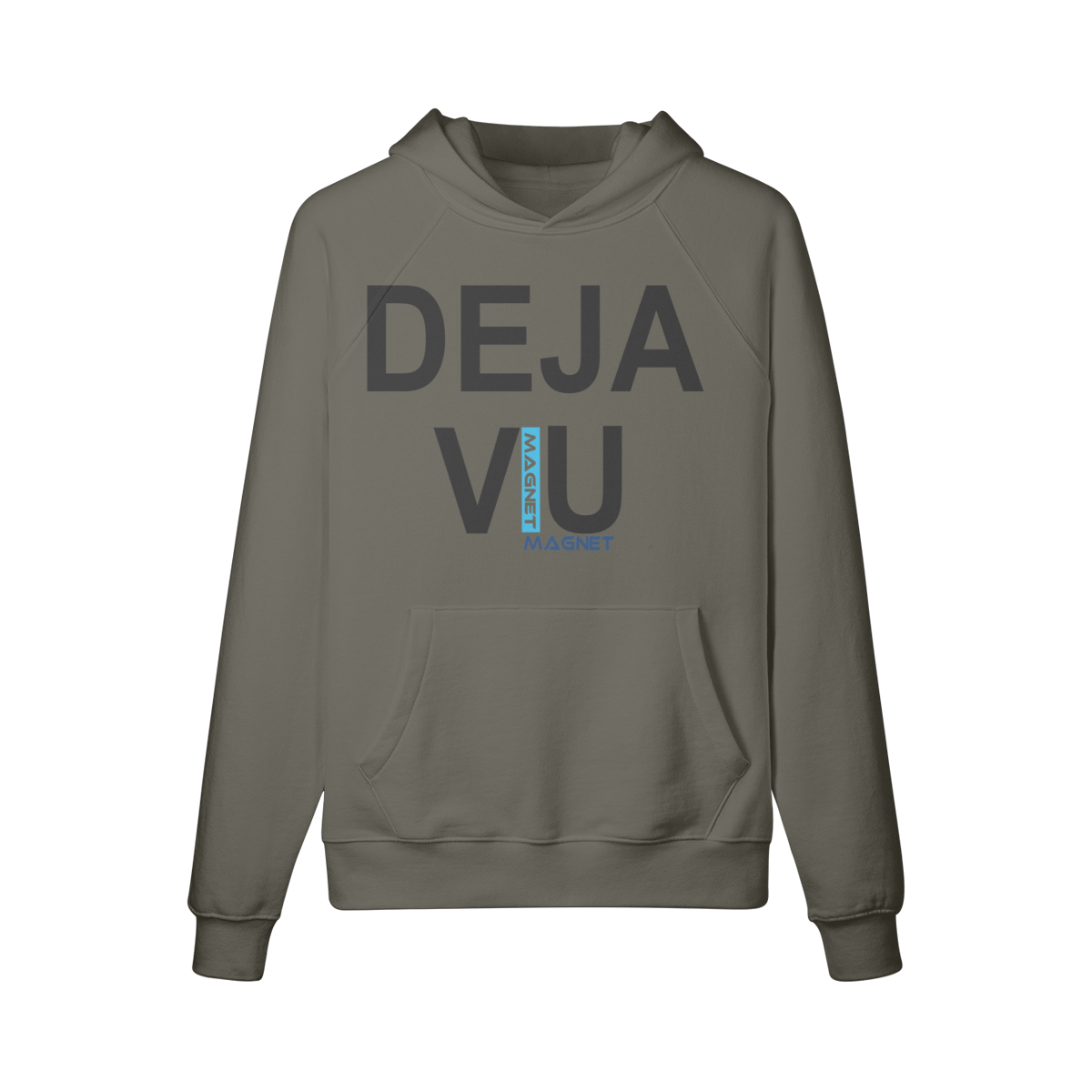 Magnet GREY deja vu Unisex Fleece-lined Hoodie