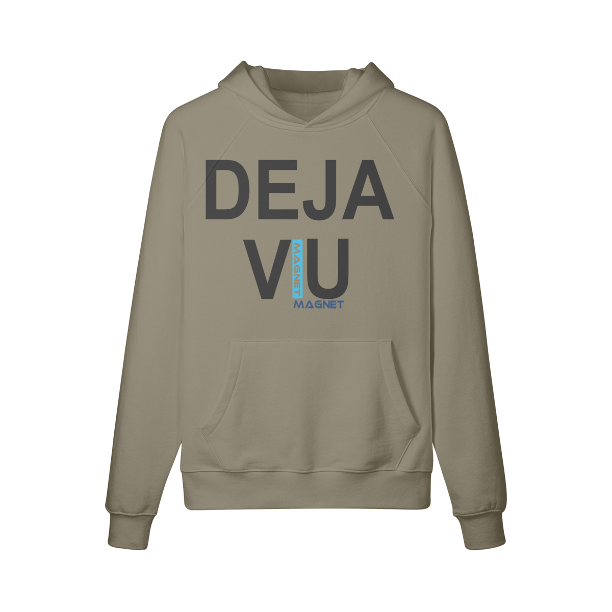Magnet GREY deja vu Unisex Fleece-lined Hoodie