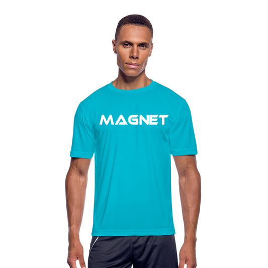 Magnet Men’s Moisture Wicking Performance T-Shirt - turquoise