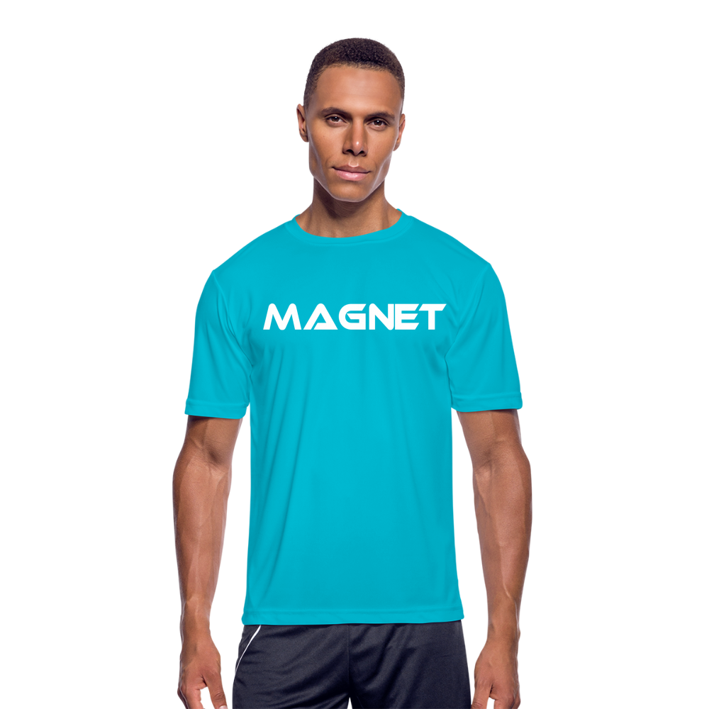 Magnet Men’s Moisture Wicking Performance T-Shirt - turquoise