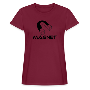 Magnet Women's Relaxed Fit T-Shirt - burgundy