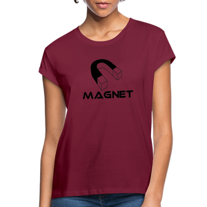 Magnet Women's Relaxed Fit T-Shirt - burgundy