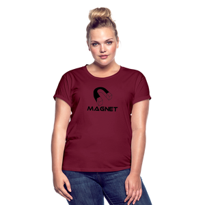 Magnet Women's Relaxed Fit T-Shirt - burgundy