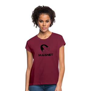 Magnet Women's Relaxed Fit T-Shirt - burgundy