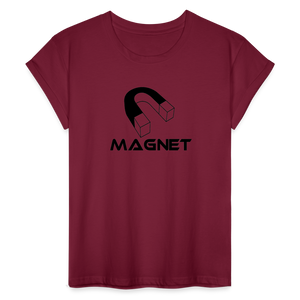 Magnet Women's Relaxed Fit T-Shirt - burgundy