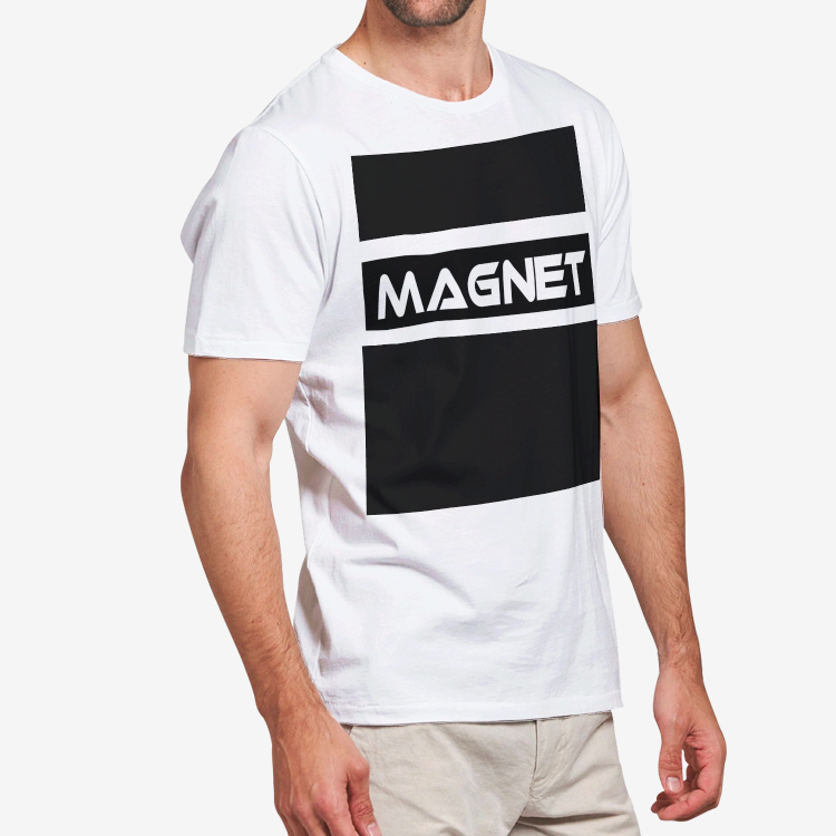 Magnet bold block Men's Heavy Cotton Adult T-Shirt - Magnetdrip