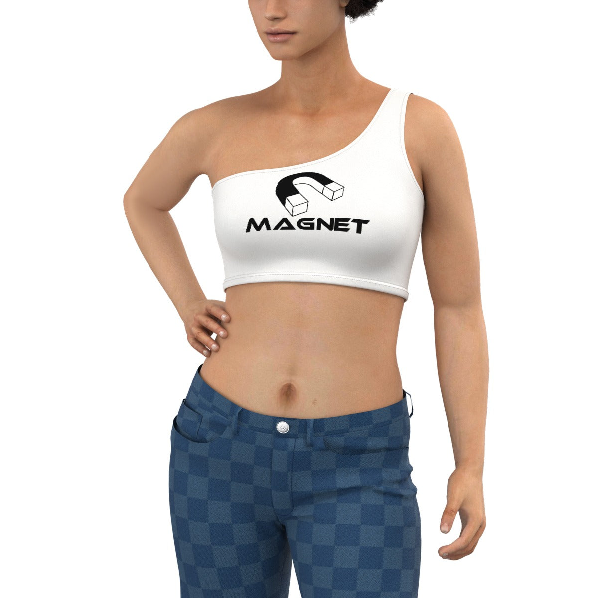 Magnet Flow Women's One-Shoulder Cropped Top