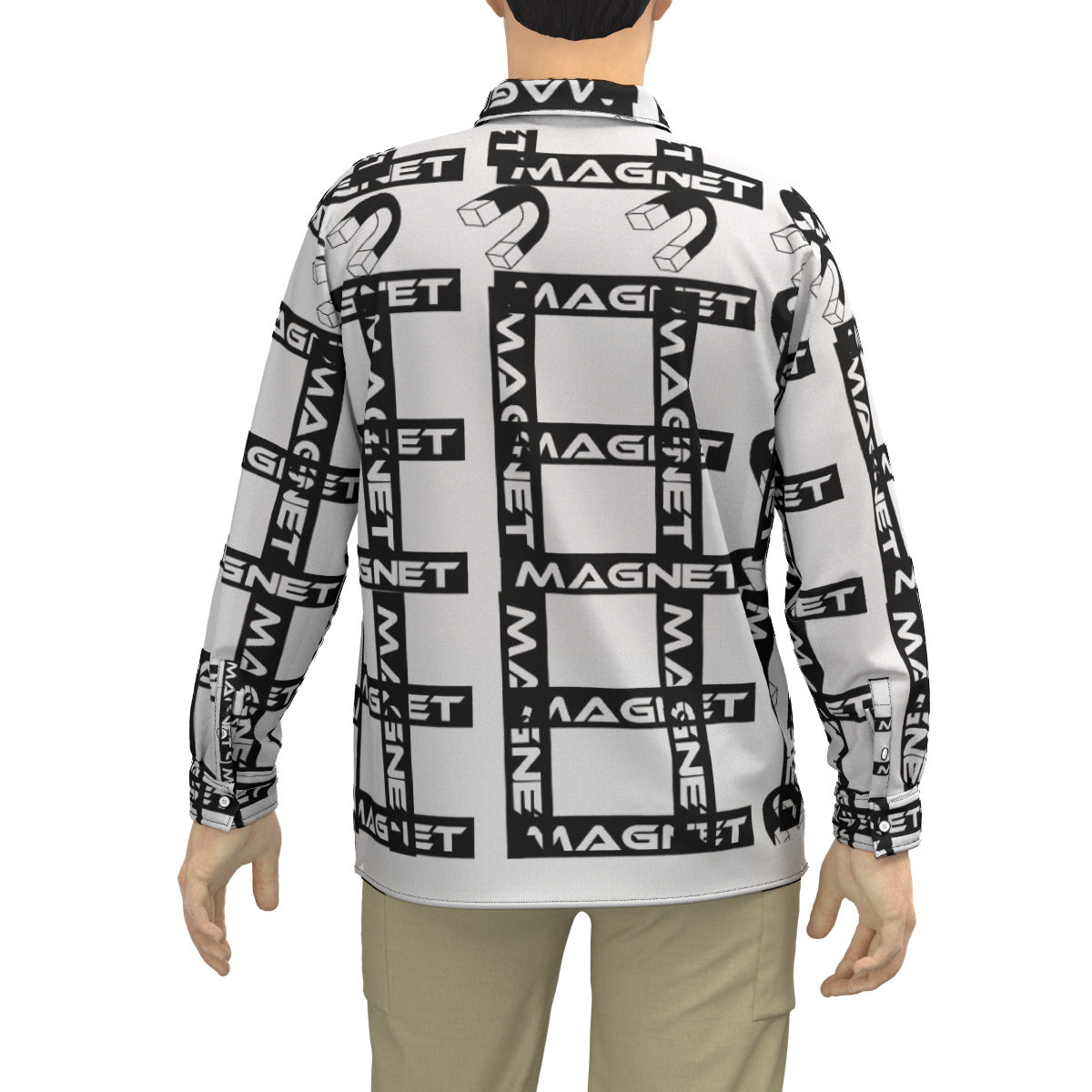 Magnet Men's Lapel Collar Shirt With Concealed Placket |115GSM Cotton poplin