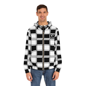 Magnet Plaid style Men's Full-Zip Hoodie (AOP)