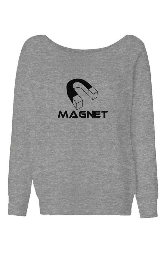 Magnet contour Womens Wide Neck Sweatshirt