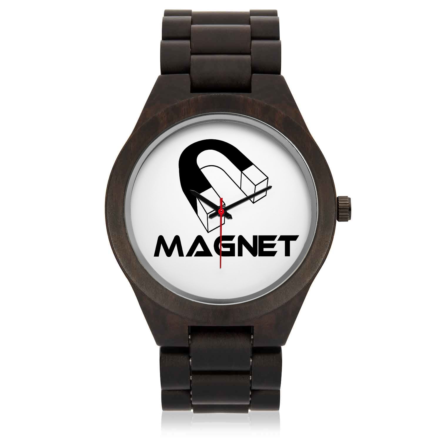 MAGNET TIME TESTED WOOD WATCH.