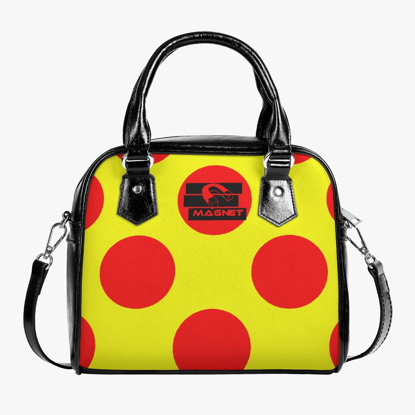 Magnet Pizza foodie Casual Leather Saddle Bag