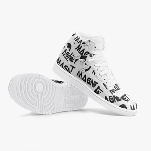 Magnet "I am different" New High-Top Leather Sneakers - White