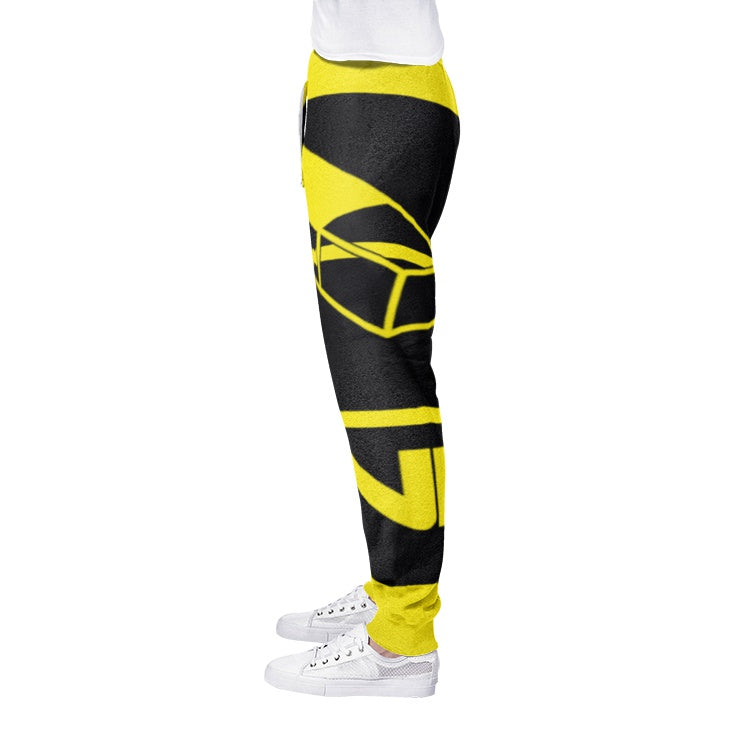 magnet black n yellow All-Over Print men's joggers sweatpants