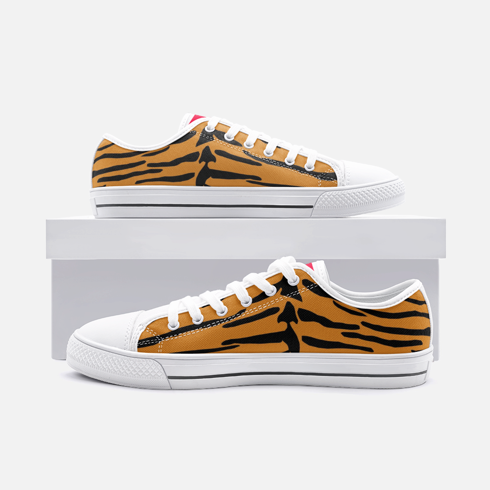 Magnet Tiger Unisex Low Top Canvas Shoes - Magnetdrip