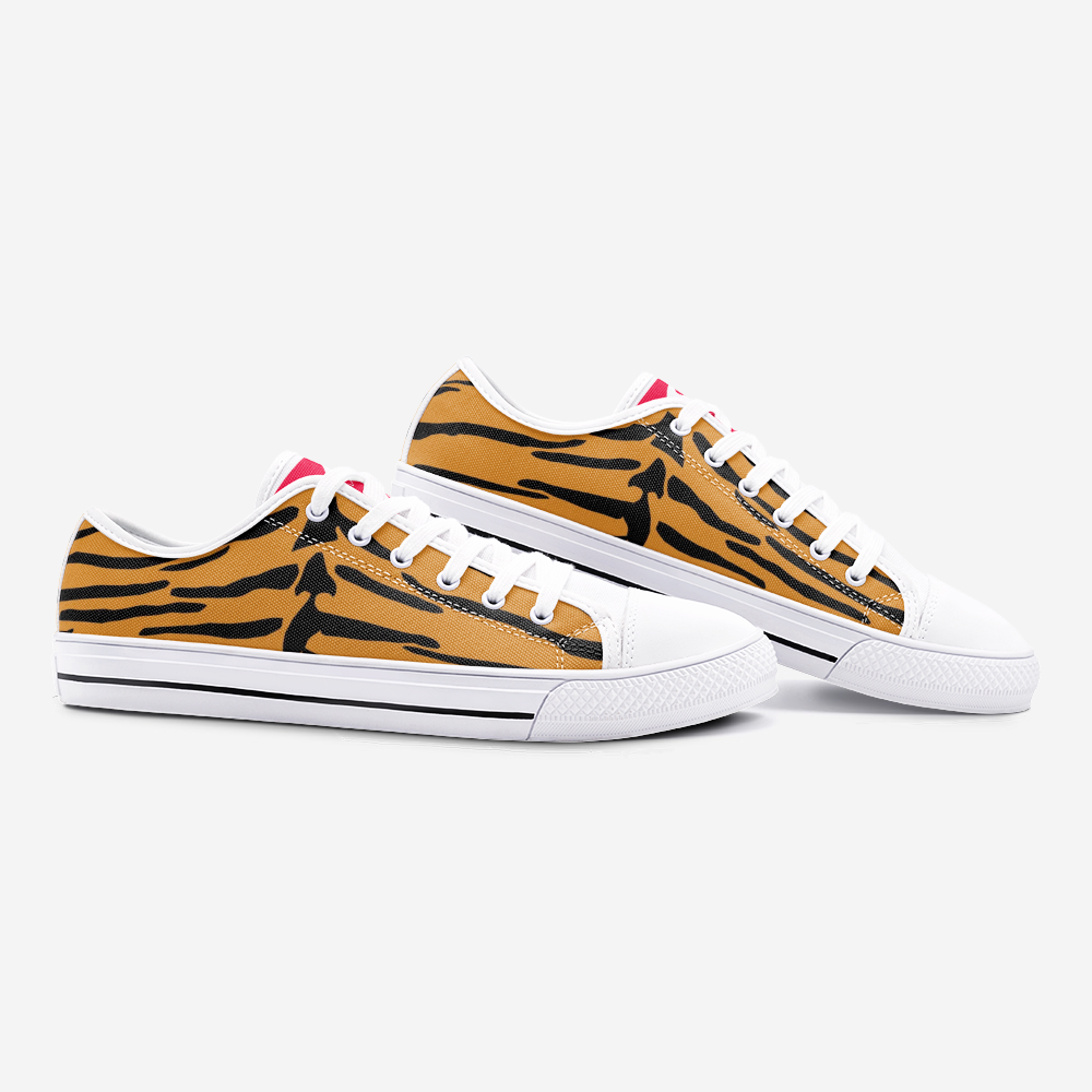 Magnet Tiger Unisex Low Top Canvas Shoes - Magnetdrip