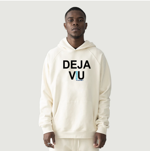 Magnet GREY deja vu Unisex Fleece-lined Hoodie